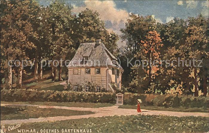 Verlag Tucks Oilette Nr. 7081 Goethe Gartenhaus Weimar