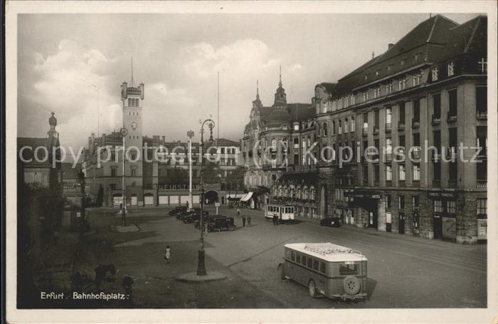 Autobus Omnibus Strassenbahn Erfurt Bahnhofsplatz