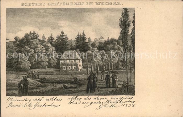 Goethe Johann Wolfgang von Gartenhaus Weimar