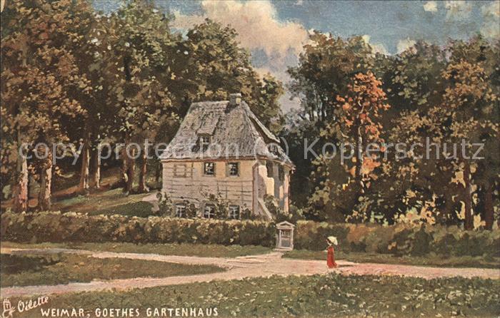 Verlag Tucks Oilette Nr. 68 B Weimar Goethe Gartenhaus