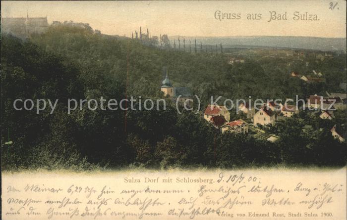 Bad Sulza Panorama mit Schlossberg