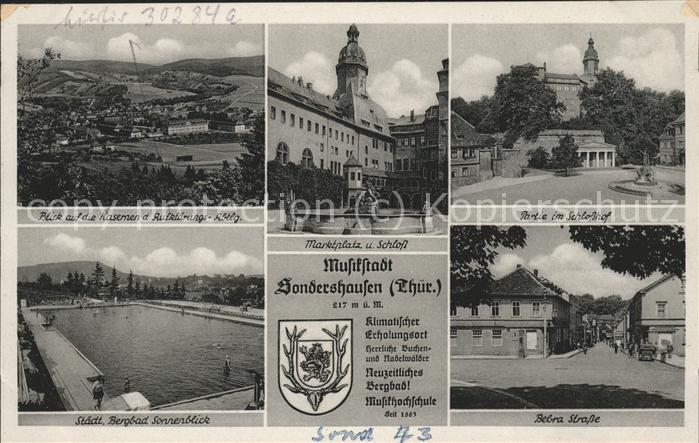 Sondershausen Thueringen Musikstadt Wappen Bebra-Strasse Schloss