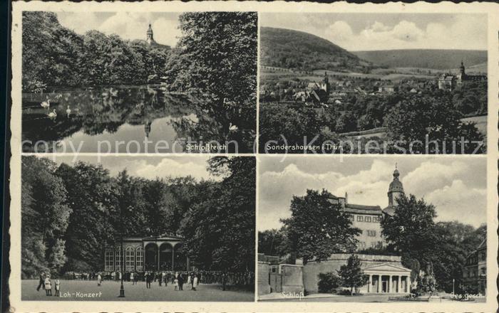 Sondershausen Thueringen Schlossteich Lohkonzert Schloss