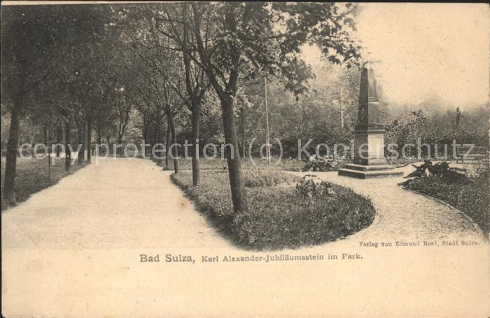 Bad Sulza Park Karl Alexander Jubiläumsstein