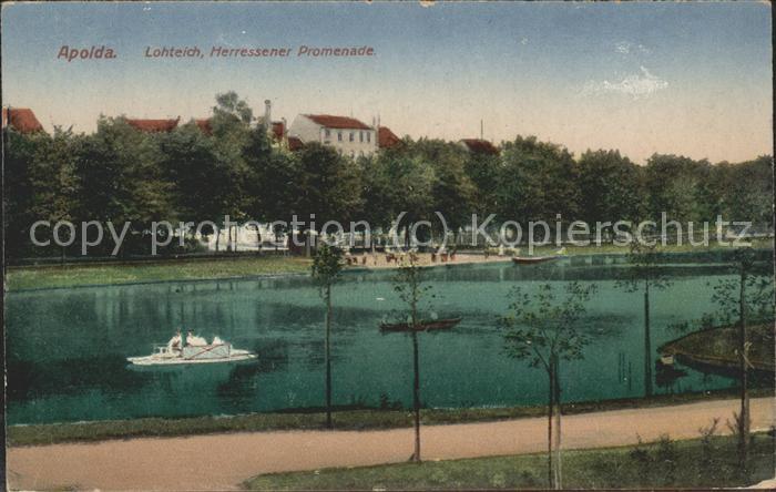 Apolda Lohteich Herressener Promenade Boote