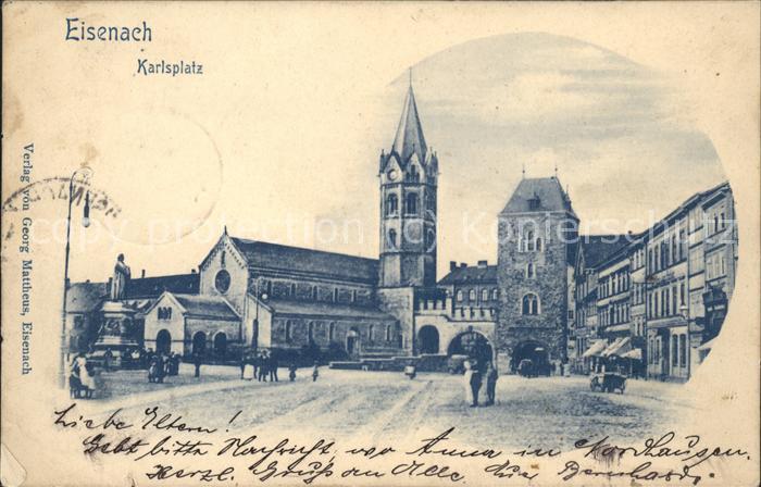 Eisenach Thueringen Karlsplatz Nicolaikirche