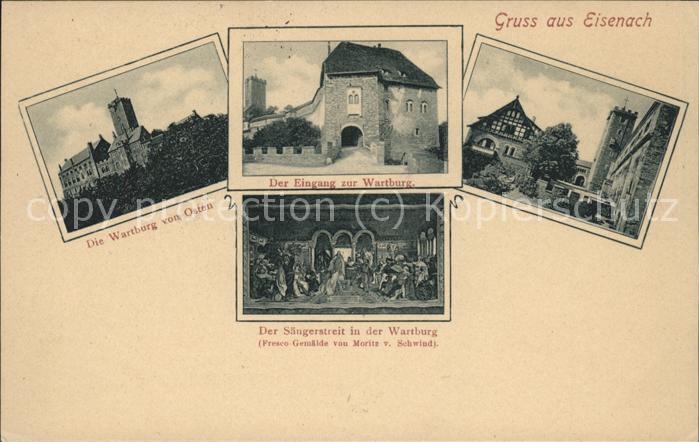 Eisenach Thueringen Wartburg Eingang Sängerstreit