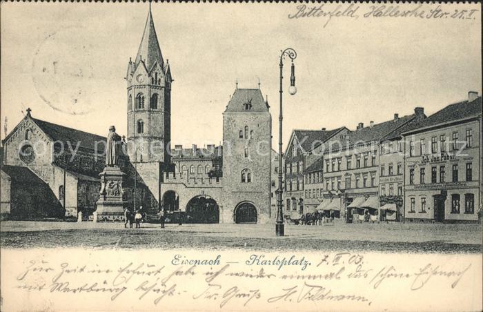 Eisenach Thueringen Karlsplatz Lutherdenkmal Nicolaikirche