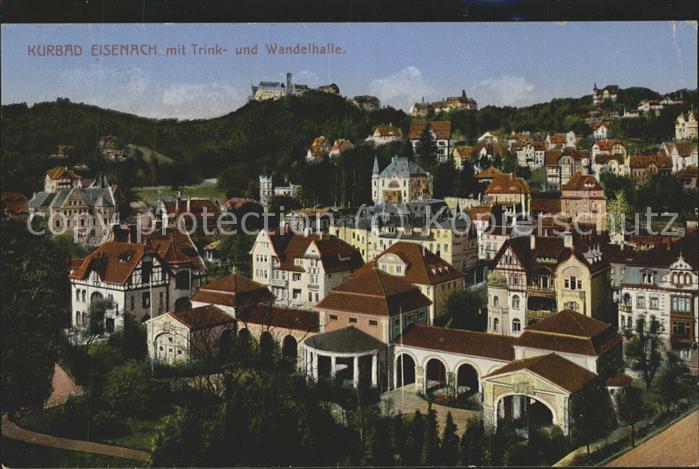 Eisenach Thueringen Stadtblick mit Trink und Wandelhalle