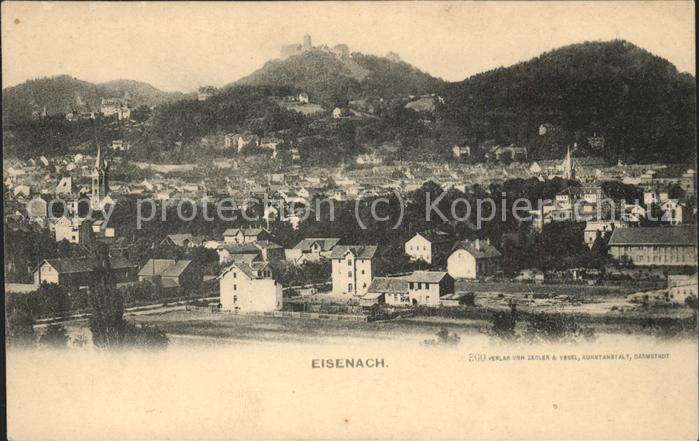 Eisenach Thueringen Panorama mit Wartburg
