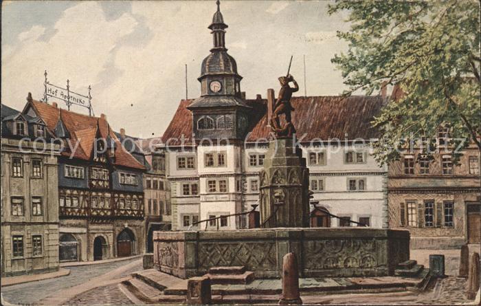 Eisenach Thueringen Marktplatz Brunnen