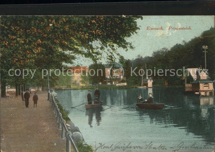 Eisenach Thueringen Prinzenteich Bootspartie