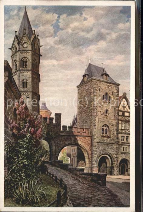 Eisenach Thueringen Nicolai Tor Künstlerkarte