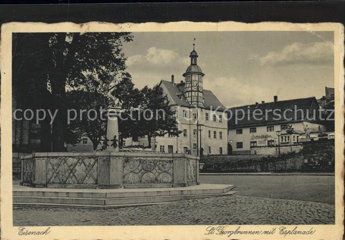 Eisenach Thueringen St Georgenbrunnen mit Esplanade Feldpos