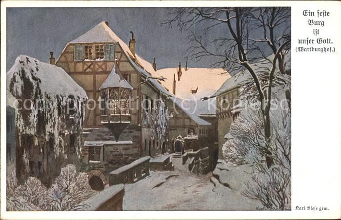 Eisenach Thueringen Wartburghof Künstlerkarte