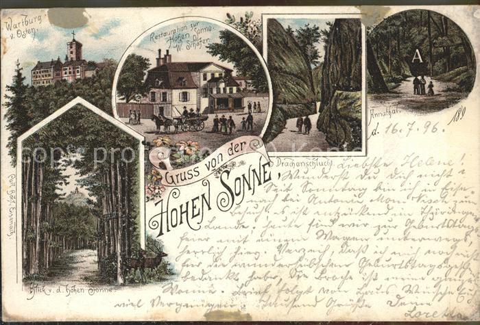 Eisenach Thueringen Wartburg Restaurant Hohe Sonne Drachens