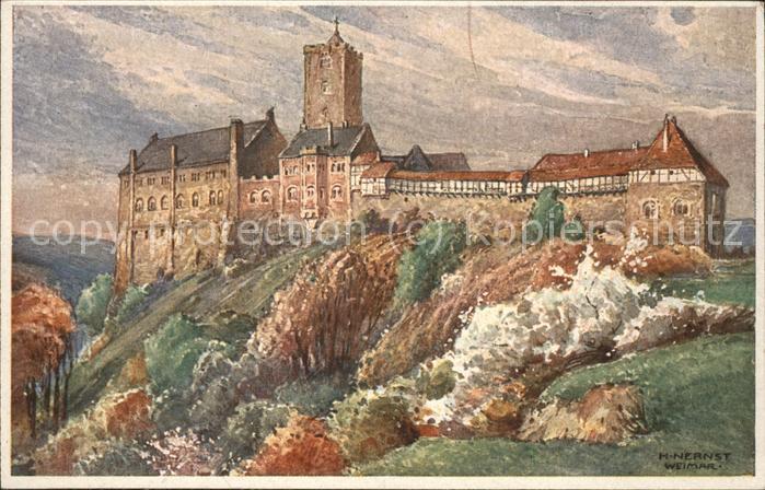 Eisenach Thueringen Die Wartburg Illustration