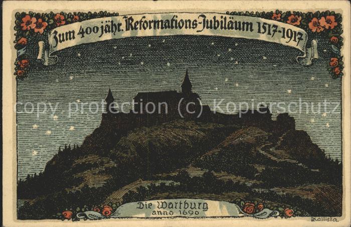 Eisenach Thueringen Die Wartburg anno 1690 Illustration