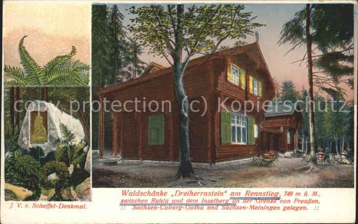 Ruhla Waldschänke Dreiherrnstein am Rennstieg