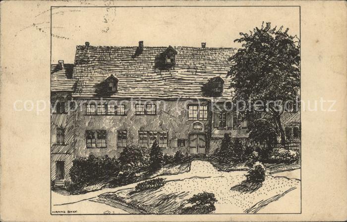 Eisenach Thueringen Das Bachhaus Federzeichnung