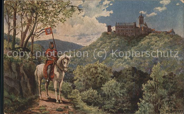 Eisenach Thueringen Thüringer Ritter vor der Wartburg