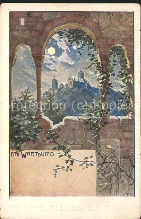 Eisenach Thueringen Die Wartburg Illustration
