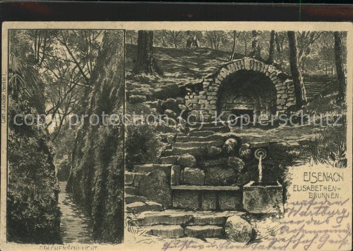 Eisenach Thueringen Elisabethen Brunnen