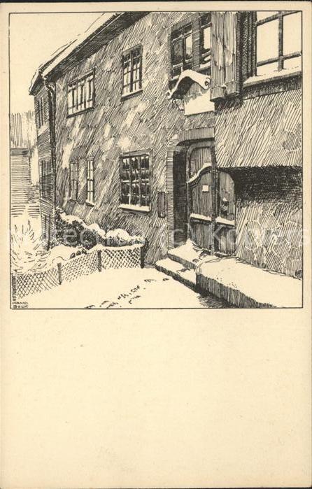 Eisenach Thueringen Bachhaus Eingang Federzeichnung