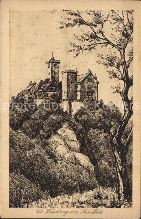 Eisenach Thueringen Die Wartburg Gravur