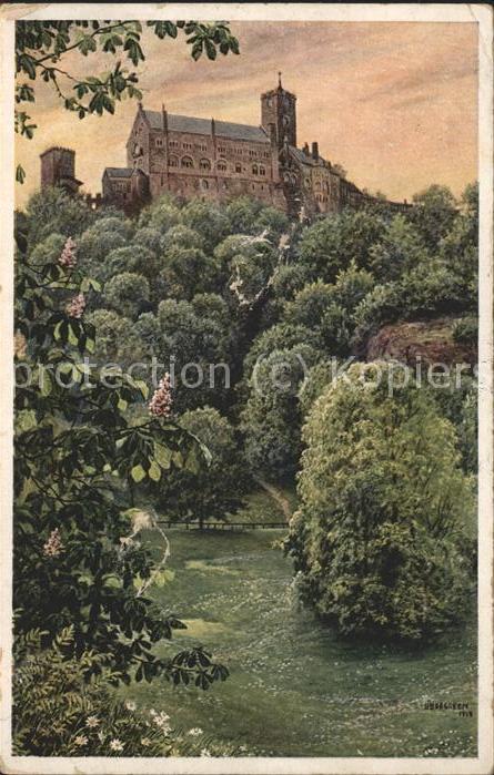 Eisenach Thueringen Die Wartburg Illustration