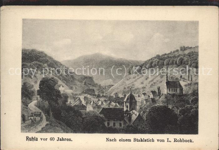 Ruhla Panorama Stahlstich