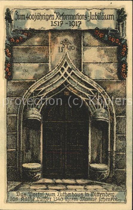 Eisenach Thueringen Portal zum Lutherhaus Illustration