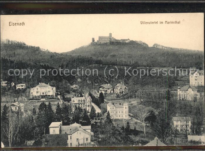 Eisenach Thueringen Marienthal Villenviertel Wartburg