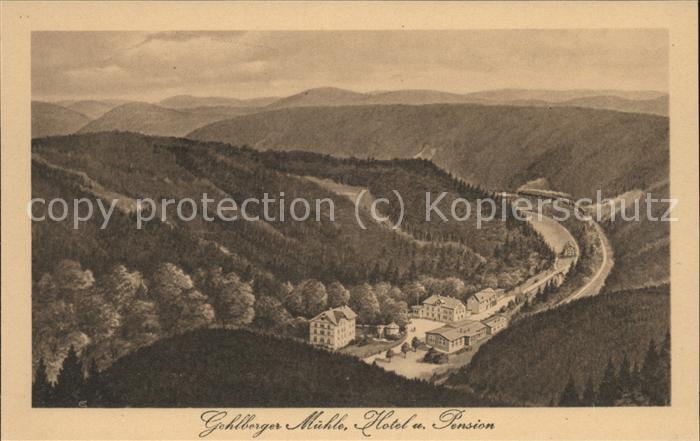 Gehlberg Künstlerkarte Hotel Pension Gehlberger