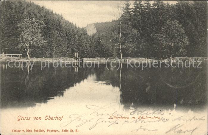 Oberhof Thueringen Silberteich mit Räuberstein