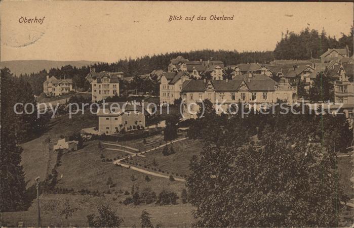 Oberhof Thueringen Blick auf Oberland