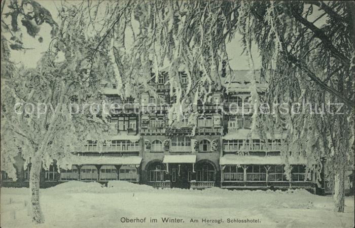Oberhof Thueringen Schlosshotel im Schnee