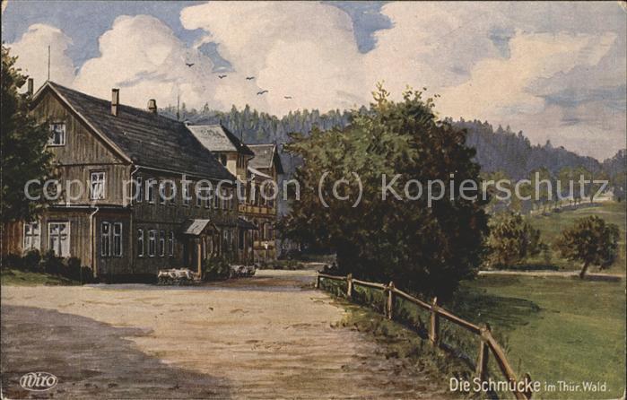 Schmuecke mit Schneekopf Künstlerkarte