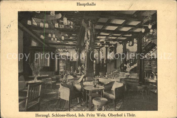 Oberhof Thueringen Schlosshotel Fritz Welz Haupthalle