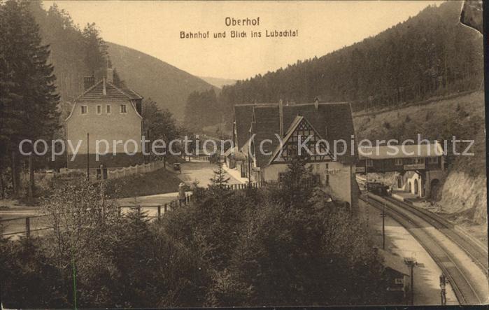 Oberhof Thueringen Bahnhof und Lübachtal