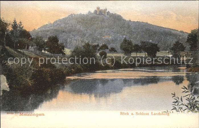 Meiningen Thueringen Blick auf Schloss Landsberg Partie an d