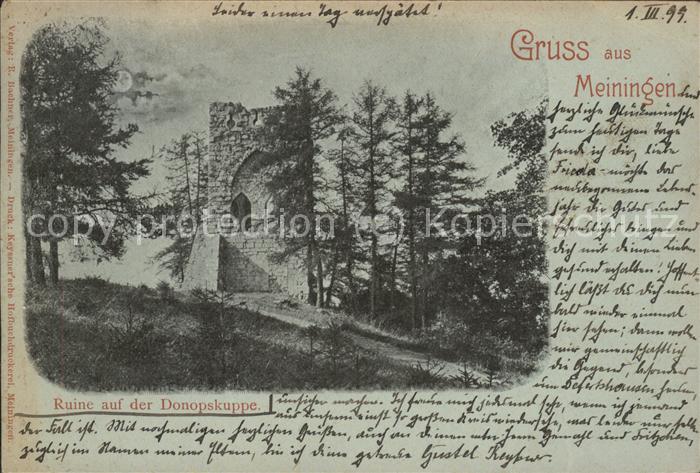 Meiningen Thueringen Ruine Donopskuppe