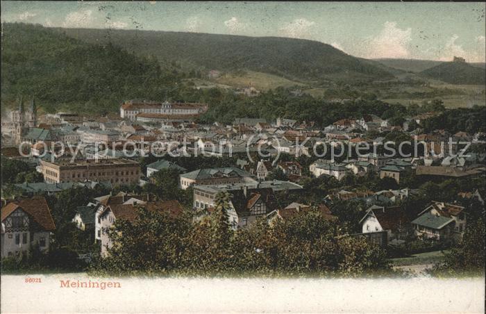 Meiningen Thueringen Gesamtansicht mit Schloss Landsberg