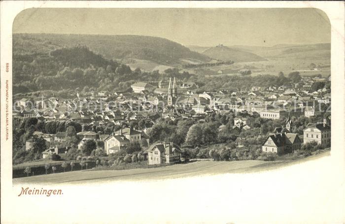 Meiningen Thueringen Gesamtansicht mit Schloss Landsberg