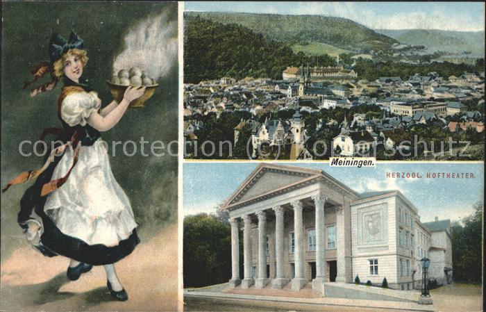 Meiningen Thueringen Mädchen Trachten Herzogliches Hoftheate
