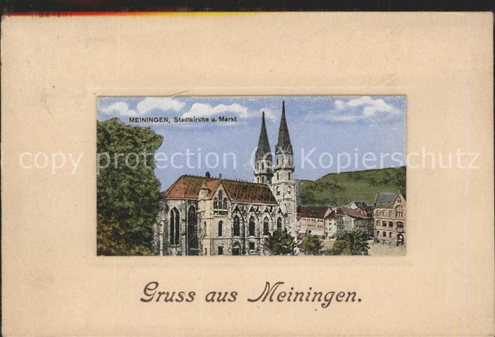 Meiningen Thueringen Stadtkirche Markt