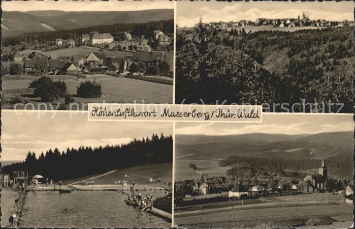 Masserberg Hildburghausen Thueringen Teilansichten Freibad Hoehenluftkurort