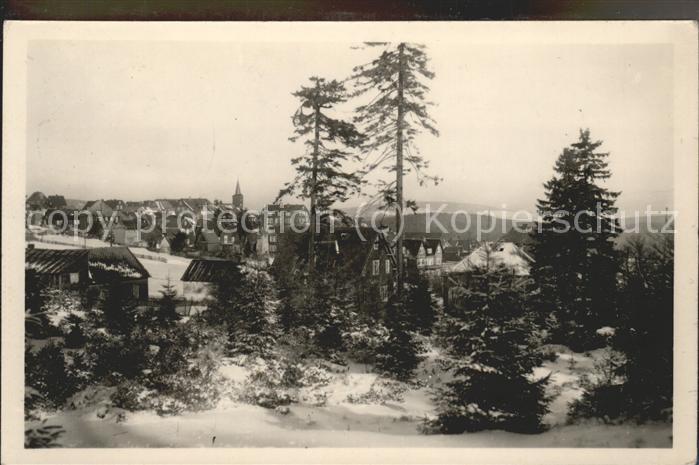 Masserberg Hildburghausen Thueringen Teilansicht Winterimpressionen Hoehenluftku