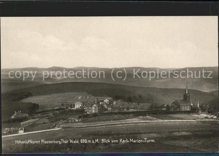 Masserberg Hildburghausen Thueringen Blick vom Karl Marien Turm Hoehenluftkurort