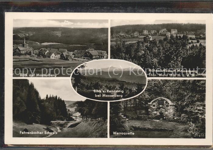 Masserberg Hildburghausen Thueringen Panorama Hoehenluftkurort Villenviertel Feh
